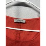 Grand Greece 100% Linen Coral Orange Dress With Pockets Women's Size Large Photo 1