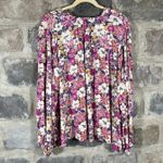 Hayden Blouse Women's 2XL Peasant Floral Purple Pink Boho Smocked Festival Photo 4