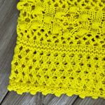 ZARA Women's Bright Yellow Cropped Crochet Sweater Size L Photo 2