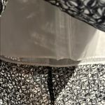 kim rogers Linen  Black and White Patterned Midi Skirt Lined tier‎ medium petite Photo 2