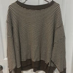 American Eagle  Outfitters Brown and Cream Knit Sweater Photo 0