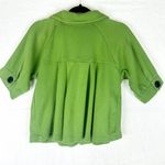 525 America  Knit Short Sleeve Sweater Cardigan Size Medium Green Artsy Photo 1