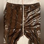 Pretty Little Thing Brown Faux Leather Snakeskin Straight Leg Pants 4 Photo 12
