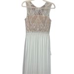 Dress the Population NEW gorgeous flowy white tan wedding formal dress sz S Photo 8