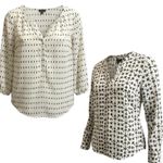 Talbots Women M Blouse Bundle Lot of 2 Long Sleeve Pullover Tops Classic Career Photo 1