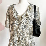 Jordan Paisley Ruffle Top, Boho, Y2K, Indie Sleaze, Vintage, 70s,‎ Festival, Hippie, XL Photo 0