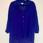 J.Jill  Button Down Baby Doll Window Pane Shirt XL Photo 0