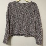 Madewell Rainbow Knit Puff Shoulder Crew Neck Sweater Womens S Boho Fall Cozy Photo 2