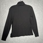 Joie  Large Womens Turtleneck Black Long Sleeve Thin Lightweight Stretch Solid Photo 9