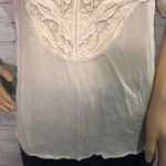 Miss Me  Sheer Off White Lacy Crinkled Top XS Photo 4
