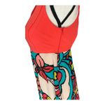 Judith March Stunning open back dress, orange top with bright floral skirt Photo 3