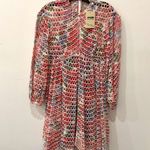 Zimmerman The Poppy Eyelet Short Dress Crimson Floral Women's Size 1 / Small Photo 1