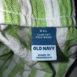 Old Navy Women's Plus Size 22 Green White Stripe Comfort Waistband Linen Shorts Photo 3