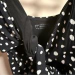 Aerie NWT Ribbed Wrap One Piece Swimsuit Black White- Size Medium Photo 4