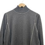 Max Studio NWT  Long Sleeve Mock Neck Sweater Dress Charcoal Gray Size Large NEW Photo 5