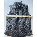 Coldwater Creek  Womens Medium Tank Top Vest Black‎ Sleeveless ZIp Quilted Puffer Photo 2