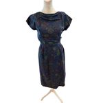 Rose Web New York Women's Vintage 1940s Skirt Suit M Blue/Green Swirl Pattern Blue Size 6 Photo 3