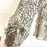 Urban Outfitters Pins & Needles Sheer Animal Print Top Size Small Button Down Photo 5