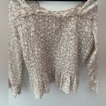 Le lis  Peasant Top Blouse M Floral Crop Long Sleeve Ruffle Boho Cottage Romantic Photo 3