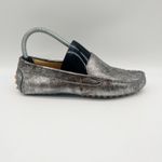 M. Gemi Women's Felize Metallic Leather Moccasin Loafers Size 38 / 7.5 Silver Photo 3