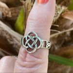 Sterling Silver Celtic Knot Ring Size 7 Photo 5