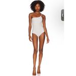 Good American '90s Hot Shoulder One Piece in Silver Size 3 Brand New Photo 3