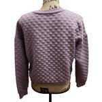 Paper Crane  Quilted Pullover Cropped Sweatshirt‎ Textured Lavender Medium Photo 1