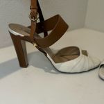 Valentino Garavani Macrostud Rockstud High Heel Sandals Tan White Open Toe 41 Photo 10