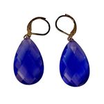 J.O.A. Vintage Rivers blue faceted tear drop earrings Photo 1