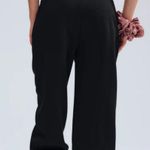 For Love & Lemons  Julie Sweatpants Rose Embroidered Black Medium Coquette Chic Photo 4