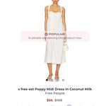 Free People X Free Est Poppy Midi Dress Coconut Milk Seersucker L Photo 2