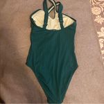 Cupshe NWT  One Piece Swimsuits Ribbed Cutout Crisscross Front green size XS Photo 4