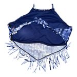 Arizona Jeans Arizona Jean Company Blue Patterned Fringe Bikini Top Photo 2