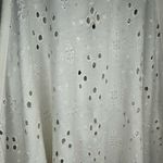 Free People 🤍 White Relaxed Eyelet Lace-up Tank Top Photo 5