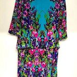 Nicole Miller NWT  Floral dress SzL Called Mirrored Bloom. Sz L Photo 0
