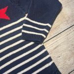VTG Norton Studio Knit Sweater Womens S Stars Stripes Red Navy Blue Patriotic Blue Photo 2