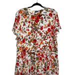 Torrid Babydoll Crinkle Gauze Crochet Inset Lace-up Top in White Floral Photo 6