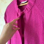 Loft Vintage y2k pink Ann Taylor wool rabbit hair cap sleeve cardigan sweater S Photo 3