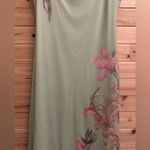 Cider NWT  Size XXLarge Sage Green Square Neck Floral Mesh Overlay Maxi Dress Photo 6