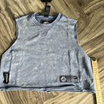 Alphalete Women’s   Very Terry Crop top Cutoff - Celestial Blue Size Small Photo 7