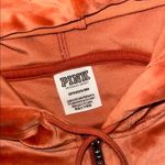 Velvet Hoodie with Bold Lettering in Orange Size undefined Photo 8