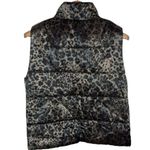 Kenneth Cole New York Puffer Vest Multi Cheetah Print Pocketed Full Zip size M Photo 1