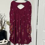 Free People NWOT  Oxford Embroidered Mini Dress in Plum combo color Photo 6