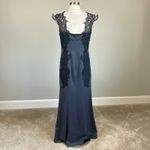 JS Collections  Lace and Crepe Sleeveless A-Line Evening Gown Blue Size 12 Dress Photo 1