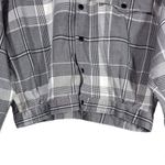 Esprit Vintage Collection Plaid Collared Crop Top in Black/Gray/White Photo 4