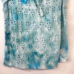 Old Navy  Medium Top Handmade Tie Dye Blue Flutter Sleeve Tassel Boho 1740 Photo 5