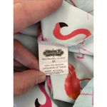 Mud Pie  Blue Ruffle Pink Flamingo Bird Sleeveless Tank Top Blouse‎ Shirt Medium Photo 5