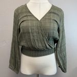 American Eagle  Green Wrap Blouse - Size XL Photo 1