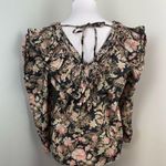 ST. ROCHE Floral Hatfield Top in Belladonna Print Organic Cotton Size 0 $285 Black Photo 6