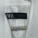 ZARA FITTED DOUBLE BREASTED LONG BLAZER DRESS WHITE GOLD BUTTONS SIZE M Photo 6